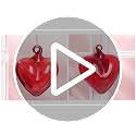 Red Glass Heart Ornaments - 10 Pack Christmas Holiday Decor