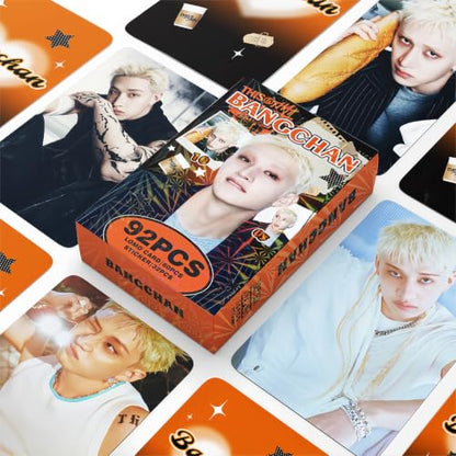 PYAJUU Stray Kids Photocards Set with Stickers - Bangchan Variant, 92 PCS KPOP Gift