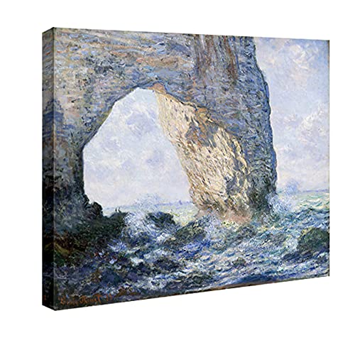 Claude Monet Seascape Canvas Wall Art - Large Reproduction 24 x 20 Inches