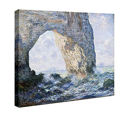 Claude Monet Seascape Canvas Wall Art - Large Reproduction 24 x 20 Inches