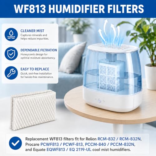Humidifier Filter Replacement for Equate WF813 - 6 Pack