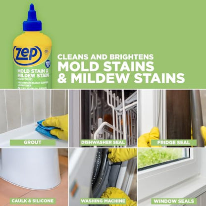Zep Mold & Mildew Stain Remover Gel - 12 Fl Oz - Vertical Surface Cleaner