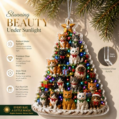 Cat Tree Ornament - Funny Christmas Decorations for Cat Lovers - Variation of THIS listing: Cat Tree 03
