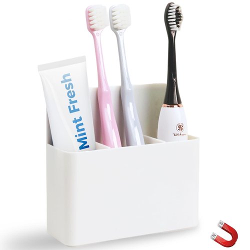 Magnetic Toothbrush Holder for Cruise Ship Cabins – Cruise Essentials 2026 & Travel Must Haves – Wall-Mounted Cruise Bathroom Organizer for Alaska & Caribbean Staterooms (White)