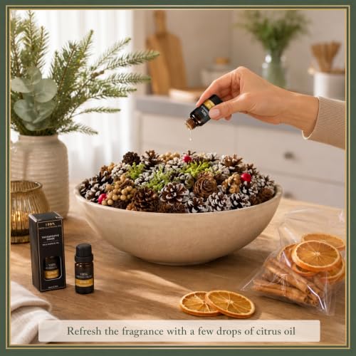 Christmas Potpourri Set with Essential Oil - Vase Filler & Home Fragrance