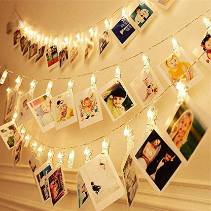 Photo Clip String Lights LED Fairy Lights Battery Operated for Photos & Decor - Warm / 30 LEDs