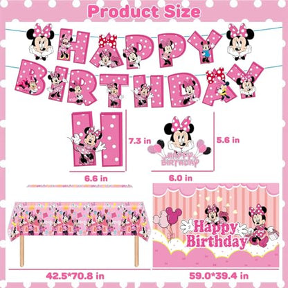 Pink Birthday Party Decorations Set for Kids & Celebrations