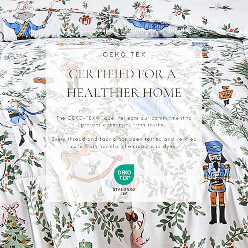 Twin/Twin XL Holiday Comforter Set - All Season Down Alternative Bedding - Nutcracker Pattern