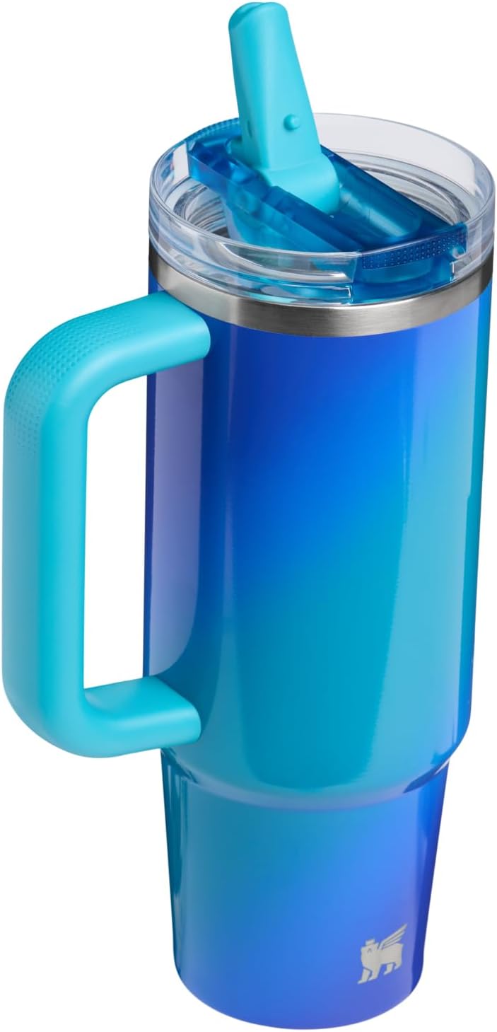 STANLEY Quencher ProTour Flip Straw Tumbler - 30 Oz Sea Glass Aura for Hydration On-the-Go