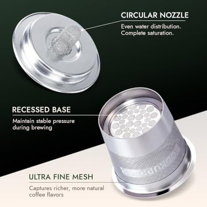 Reusable Stainless Steel K Cup Pods for Keurig Coffee Makers - 2 Pack