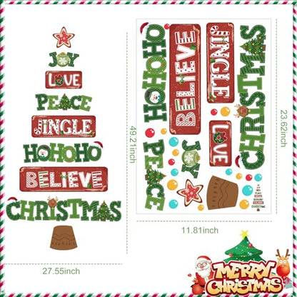 Christmas Tree Window Clings Sticker Kit - Tree Variation