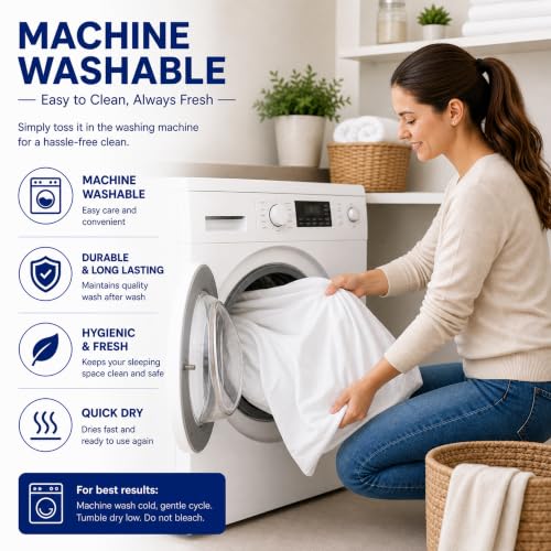 10-14 Inch White Waterproof Breathable Mattress Protector Cover - Full