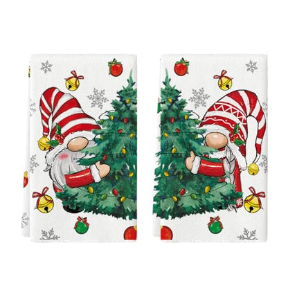 Gnome Christmas Kitchen Towels Set of 2 18x26 Inches - Holiday Decor