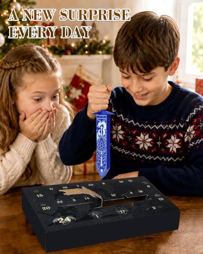 Dnd Dice Advent Calendar 2026 Black - RPG Christmas Gift for Teens & Adults
