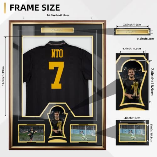 Jersey Display Case Wooden Frame with Tempered Glass 1 Pack R2
