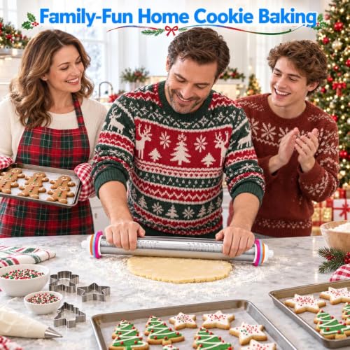 4 Pack Baking Rolling Pin Guide Rings - Food-Grade Silicone Thickness Spacers