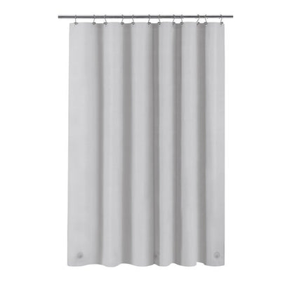 Barossa Design Shower Curtain Liner - Premium PEVA, BPA & PVC Free, No Chemical Smell, Lightweight Standard Size Shower Curtain with 3 Magnets, Metal Grommets -Silver Gray