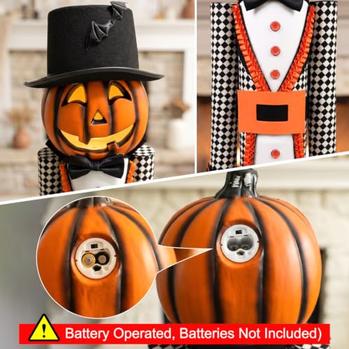 Halloween Giant Pumpkin Nutcracker Decor - 53 Inch Indoor Outdoor Party Prop
