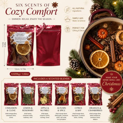 Fall Simmering Potpourri Kit for Home Fragrance - Red, 18 Packs