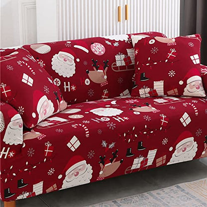 Mybedsoul Christmas Santa Sofa Cover for 3 Seater - Festive Couch Protector - Variation of THIS listing