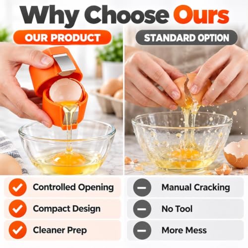 Yellow Egg Peeler Portable Kitchen Tool for Hard Boiled Eggs Crack & Peel Design