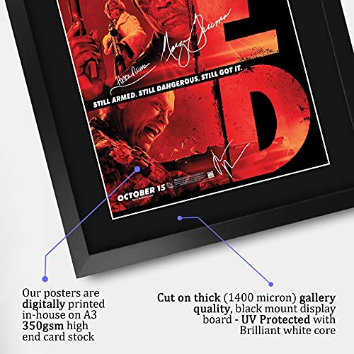 RED 1 Bruce Willis Helen Mirren Morgan Freeman Signed Movie Poster 16x12 Framed - Variation RED 1
