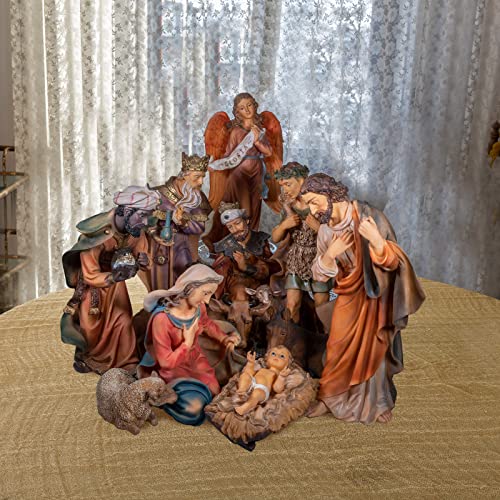Nativity Scene Table Runner 47x70 Inch Burlap Rustic Christmas Decor - Variation 1