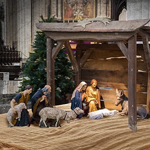 Nativity Scene Table Runner 47x70 Inch Burlap Rustic Christmas Decor - Variation 1
