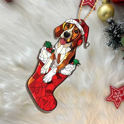 4 Inch Coonhound Acrylic Christmas Ornament Gift for Coonhound Lovers