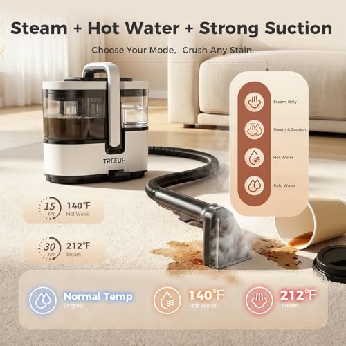 Portable Carpet and Upholstery Steam Cleaner with Multi-Tool Attachments