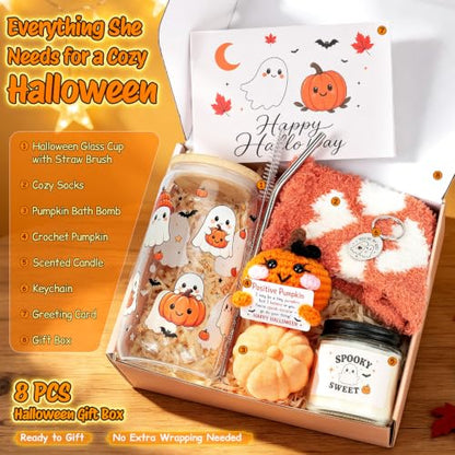 Halloween Gift Basket for Women & Teen Girls, Boo Basket Stuffers Set