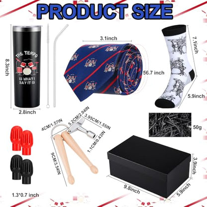 Christmas Drummer Gift Set with Tumbler Socks & Accessories - Men