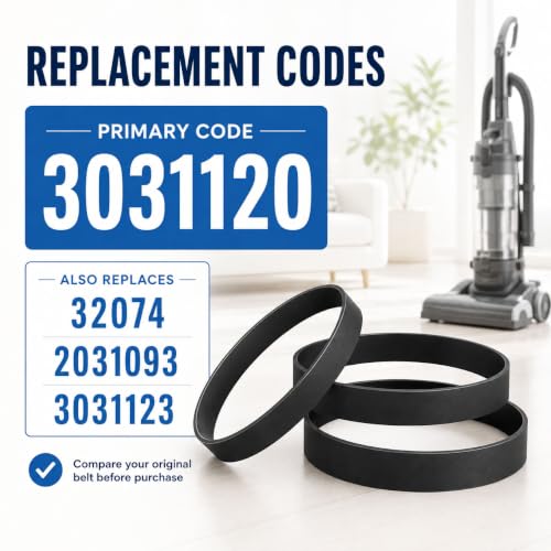 Vacuum Belt Set for Bissell Upright Floor Cleaners - 5 Pack Replacement Belts