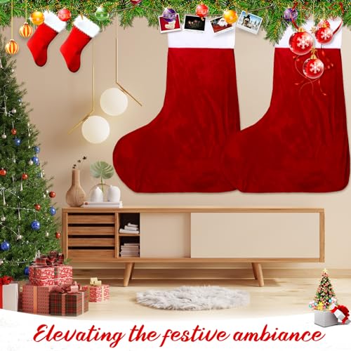 60 Inch Jumbo Velvet Christmas Stocking - Classic Red with White Fur Trim – Variation: Classic / Red