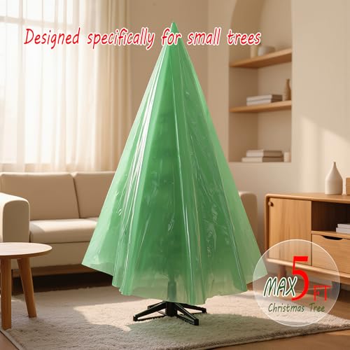 Disposable Christmas Tree Storage Cover Fits 3-5ft Upright Trees - Waterproof & Dustproof