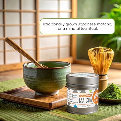 Tea Lover’s Organic Ceremonial Matcha Green Tea Powder: Pure Japanese Matcha, Smooth Taste, Tested for Lead and Heavy Metals, 30 Servings Per Tin, Vegan, Gluten Free, Keto - My Matcha Life®