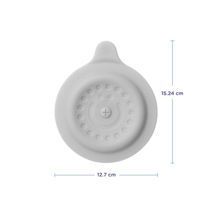 Ubbi Bathtub Drain Cover - Silicone Suction Stopper for Baby Bath Time | Gray Color