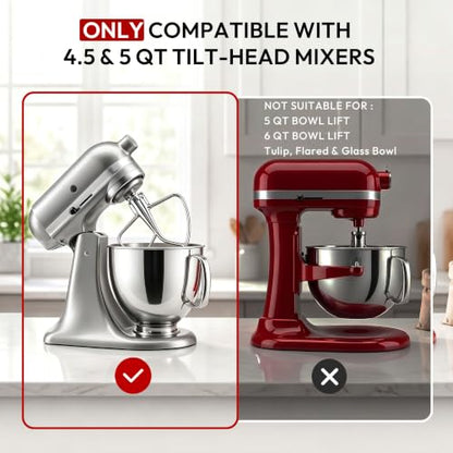 K45B Stainless Steel Flat Beater for KitchenAid 4.5 & 5 Qt Tilt-Head Mixers
