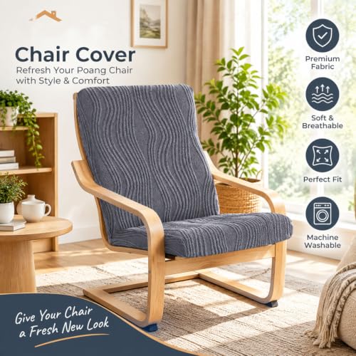 YOPOIY Burgundy Stretch Cover for Poang Chair - One Size