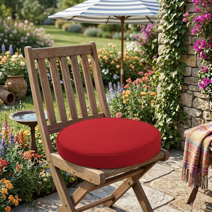 Round Waterproof Chair Cushion Cover 11/2pcs 30x5cm, 12x2in Slipcovers