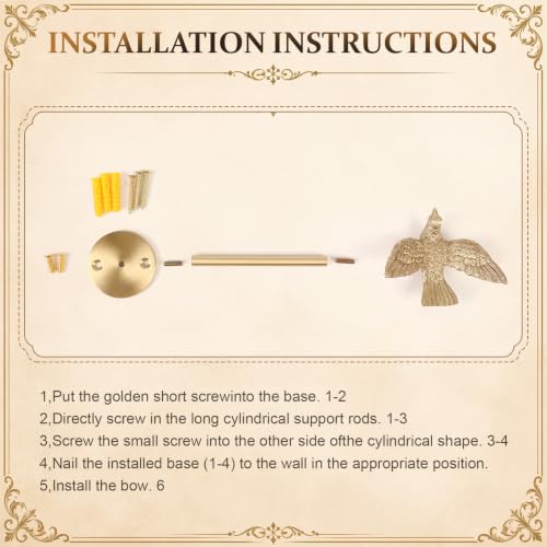 Gold Bird Curtain Holdbacks Brass 1 Pair Elegant Window Decor - Variation of THIS listing