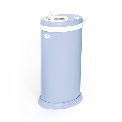 Ubbi Steel Diaper Pail - Odor Locking Design | No Special Bags Needed | Award-Winning | Cloudy Blue