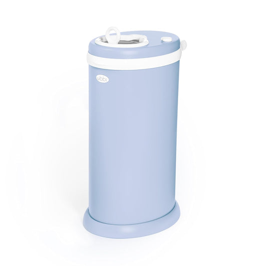 Ubbi Steel Diaper Pail - Odor Locking Design | No Special Bags Needed | Award-Winning | Cloudy Blue