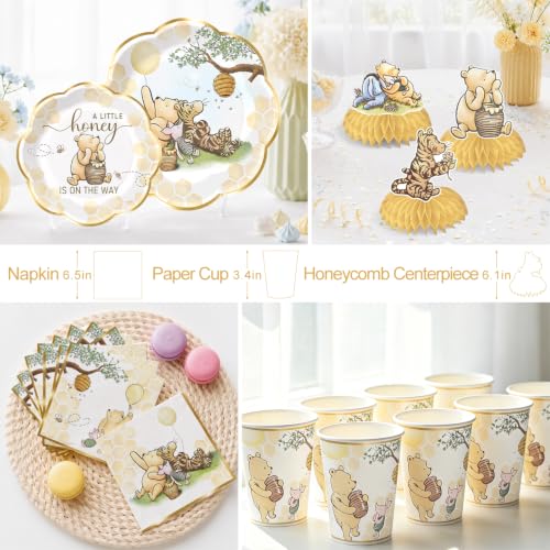 Classic Bear Baby Shower Decorations Set for 25 Guests - Gender-Neutral