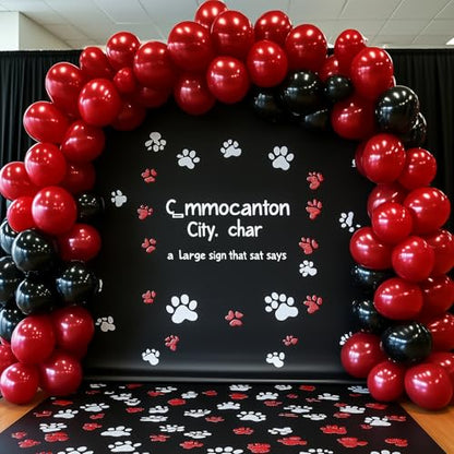 Ruby Red Balloons Kit - 129pcs Different Sizes for Christmas & Party Decor