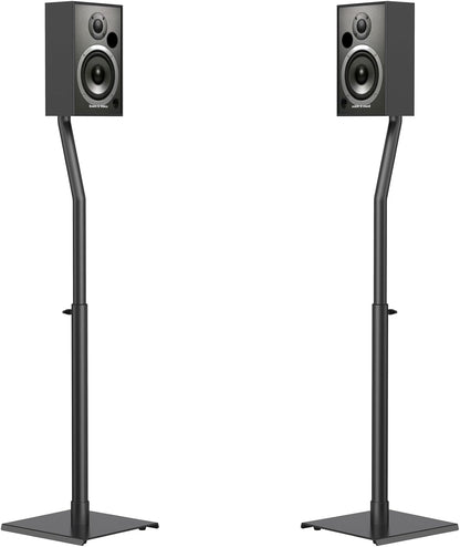 USX MOUNT Universal Speaker Stands - Height Adjustable 30" to 39" for Satellite & Bookshelf Speakers, 1 Pair