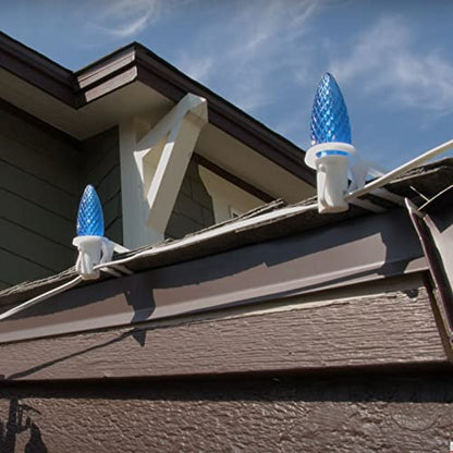 C9 Christmas Light Clips 100 Pack for Gutter & Roofline Installation