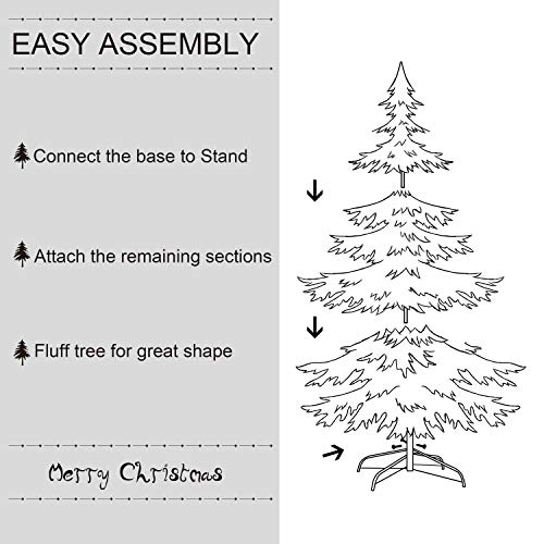 3.6FT Artificial Christmas Tree with 150 Warm Lights & Ornaments - Indoor & Outdoor Holiday Decor