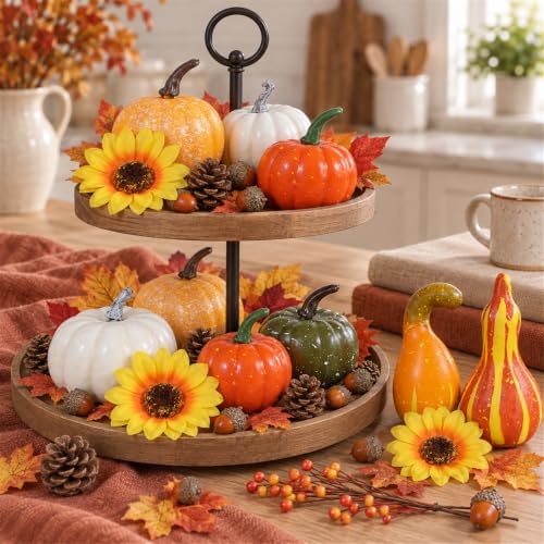 87PCS Fall Decorations Set for Home Autumn Halloween Thanksgiving