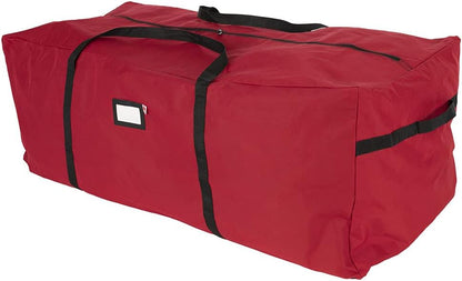Santa's Bags Red Duffle Bag - X-Large 9-Foot Christmas Tree Storage for Artificial Trees - Durable 300D Poly-Blend Fabric